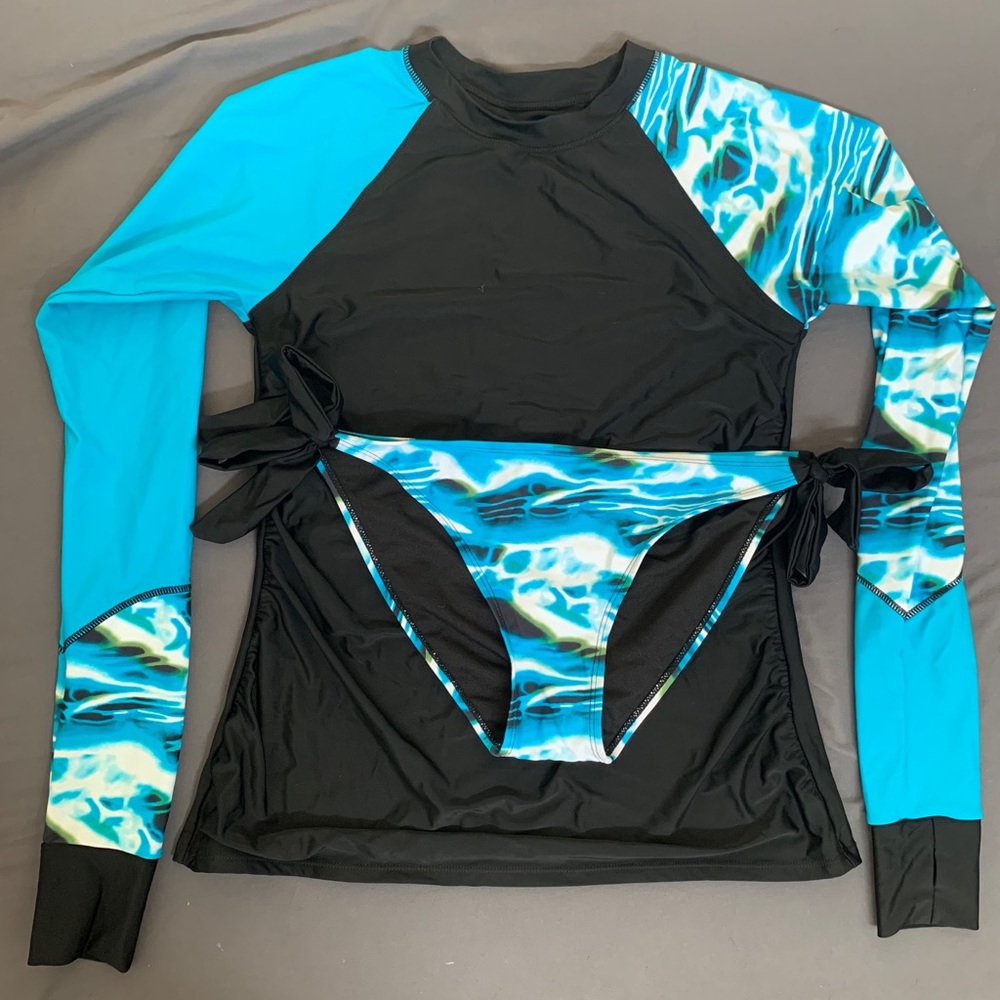 REKITA Womens Long Sleeve Rashguard Shirt/ Tankini